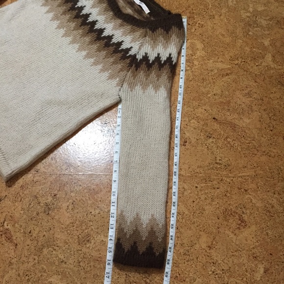 BNGI Brown Mohair Blend Fair Isle Sweater Sz M - Picture 12 of 12